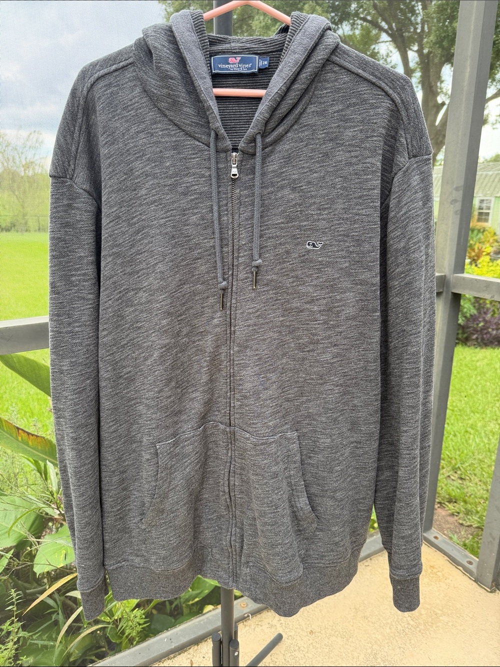 Vineyard Vines Men's Charcoal Gray Full-Zip Hoodie
